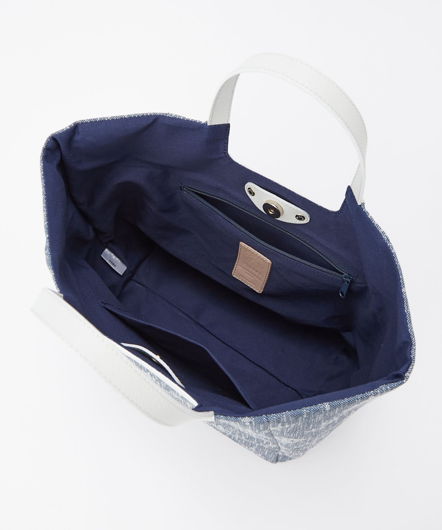 *4-6 WEEKS* (1219) LIMITED EDITION Russet [Denim jacquard] Tote bag Indigo